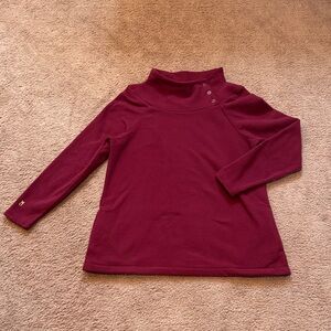 Dudley Stephens Burgundy Fleece Top
